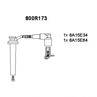 BREMI 800R173 - Kit de câbles d'allumage