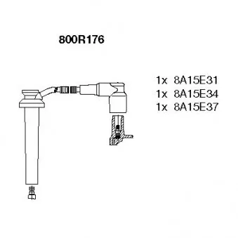 BREMI 800R176 - Kit de câbles d'allumage