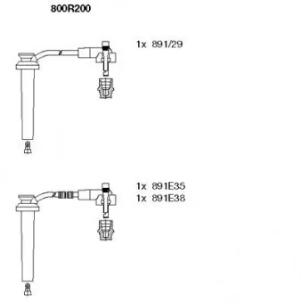 BREMI 800R200 - Kit de câbles d'allumage
