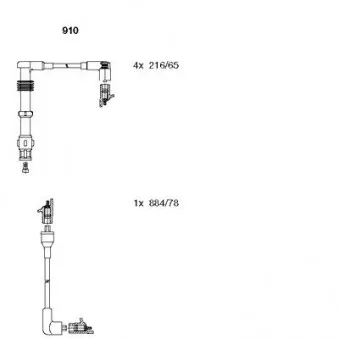 BREMI 910 - Kit de câbles d'allumage