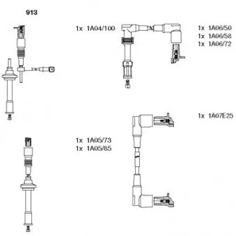 BREMI 913 - Kit de câbles d'allumage