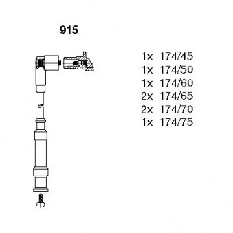BREMI 915 - Kit de câbles d'allumage