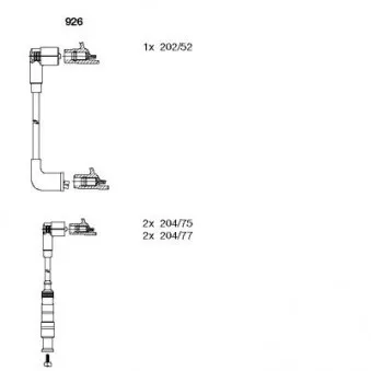 BREMI 926 - Kit de câbles d'allumage
