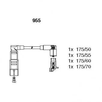 BREMI 955 - Kit de câbles d'allumage