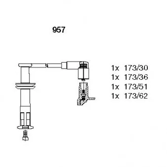 Kit de câbles d'allumage BREMI 957