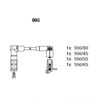 BREMI 995 - Kit de câbles d'allumage