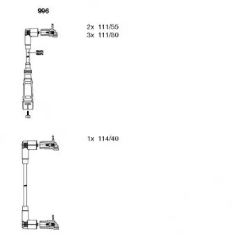 Kit de câbles d'allumage BREMI 996