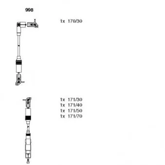 BREMI 998 - Kit de câbles d'allumage