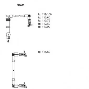 BREMI 9A09 - Kit de câbles d'allumage