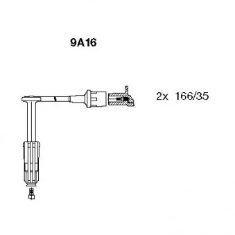 BREMI 9A16 - Kit de câbles d'allumage