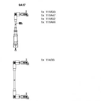 BREMI 9A17 - Kit de câbles d'allumage