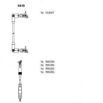 BREMI 9A19 - Kit de câbles d'allumage