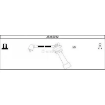 NIPPARTS J5385012 - Kit de câbles d'allumage