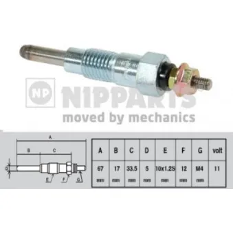 Bougie de préchauffage NIPPARTS OEM 1106510G00