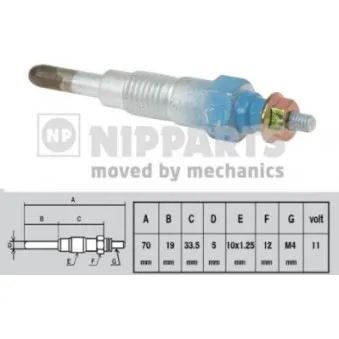 Bougie de préchauffage NIPPARTS OEM 1106534w00