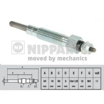 Bougie de préchauffage NIPPARTS OEM 1106531N00