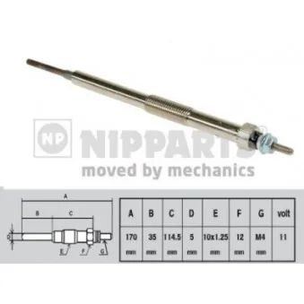 NIPPARTS J5715010 - Bougie de préchauffage