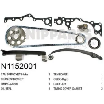 NIPPARTS N1152001 - Kit de distribution par chaîne