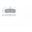 BOSCH 0 986 424 313 - Jeu de 4 plaquettes de frein arrière