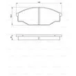 BOSCH 0 986 424 382 - Jeu de 4 plaquettes de frein avant