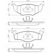 BOSCH 0 986 424 449 - Jeu de 4 plaquettes de frein avant