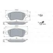 BOSCH 0 986 424 527 - Jeu de 4 plaquettes de frein avant
