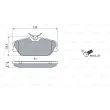 BOSCH 0 986 424 533 - Jeu de 4 plaquettes de frein avant