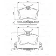 BOSCH 0 986 424 661 - Jeu de 4 plaquettes de frein arrière