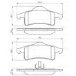 BOSCH 0 986 424 665 - Jeu de 4 plaquettes de frein arrière