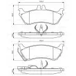 BOSCH 0 986 424 708 - Jeu de 4 plaquettes de frein arrière
