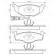 BOSCH 0 986 424 723 - Jeu de 4 plaquettes de frein avant