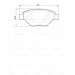 BOSCH 0 986 424 774 - Jeu de 4 plaquettes de frein avant