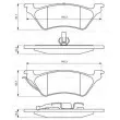 BOSCH 0 986 424 816 - Jeu de 4 plaquettes de frein arrière
