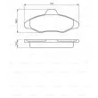 BOSCH 0 986 460 949 - Jeu de 4 plaquettes de frein avant