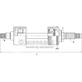 NIPPARTS N2800900 - Arbre de transmission