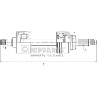 Arbre de transmission NIPPARTS OEM 3910173J00