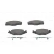 BOSCH 0 986 468 873 - Jeu de 4 plaquettes de frein avant