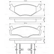 BOSCH 0 986 468 873 - Jeu de 4 plaquettes de frein avant