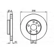 BOSCH 0 986 478 893 - Jeu de 2 disques de frein avant