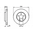 BOSCH 0 986 479 038 - Jeu de 2 disques de frein avant