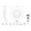 BOSCH 0 986 479 056 - Jeu de 2 disques de frein arrière