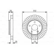 BOSCH 0 986 479 C38 - Jeu de 2 disques de frein avant