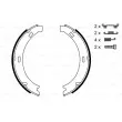 BOSCH 0 986 487 582 - Jeu de mâchoires de frein, frein de stationnement