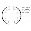 BOSCH 0 986 487 610 - Jeu de mâchoires de frein, frein de stationnement