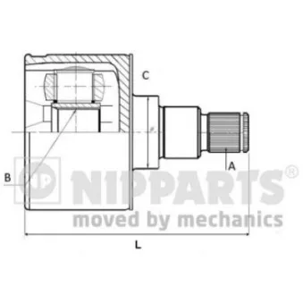 Embout de cardan avant (kit de réparation) NIPPARTS N2834002