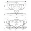 BOSCH 0 986 494 142 - Jeu de 4 plaquettes de frein arrière