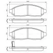 BOSCH 0 986 494 151 - Jeu de 4 plaquettes de frein avant