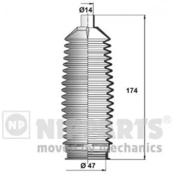 Joint-soufflet, direction NIPPARTS OEM 57740b4000