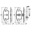 BOSCH 0 986 494 201 - Jeu de 4 plaquettes de frein avant