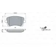 BOSCH 0 986 494 303 - Jeu de 4 plaquettes de frein arrière